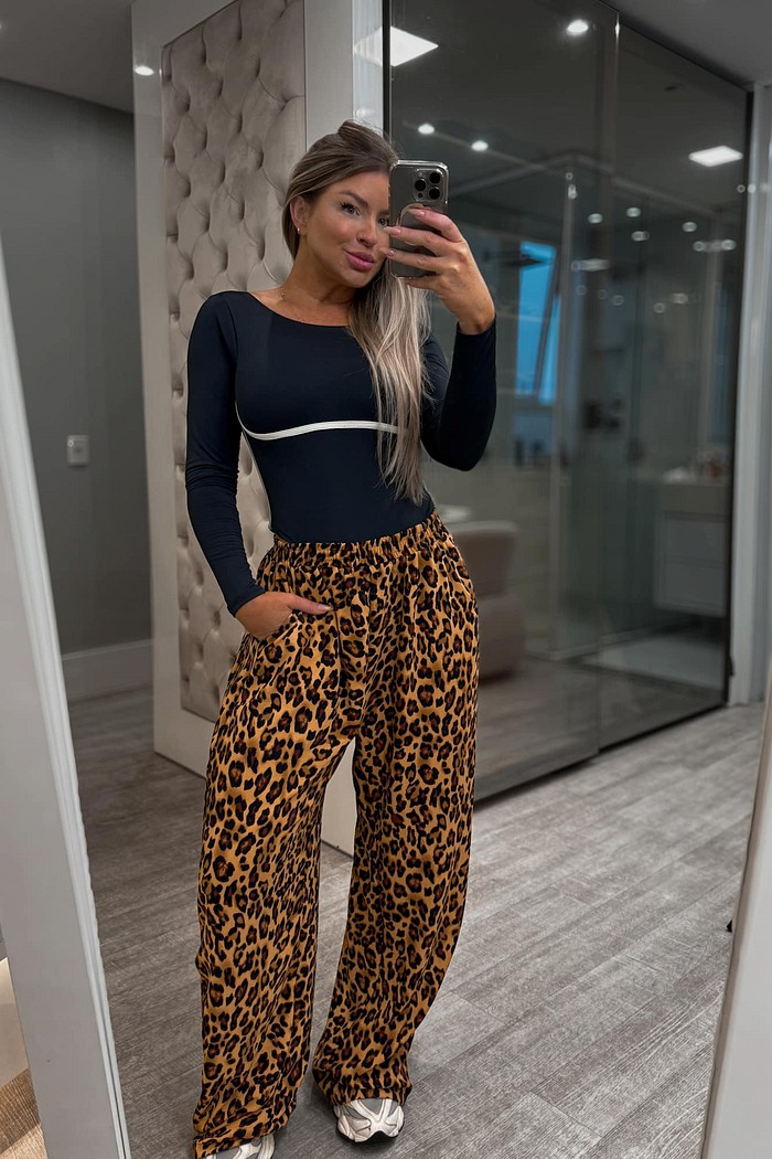 Body manga longa tecido de biquini Liara