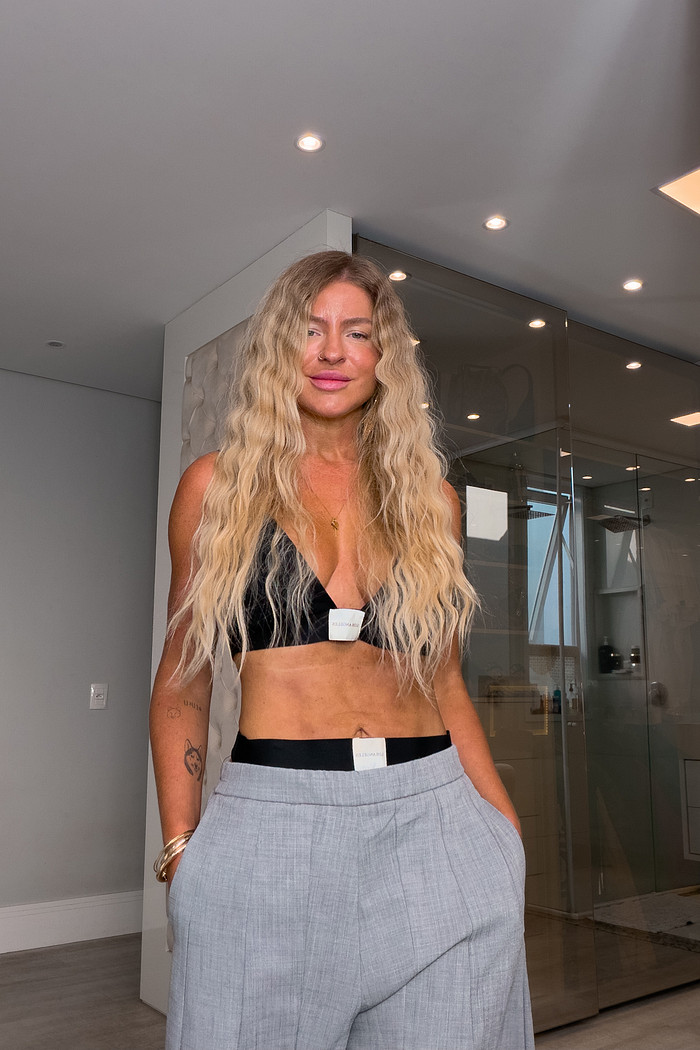 Top canelado triângulo underwear los angeles