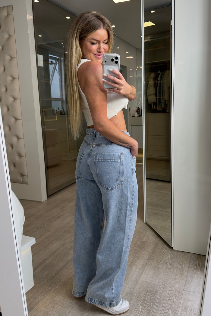 Calça jeans baggy Lia