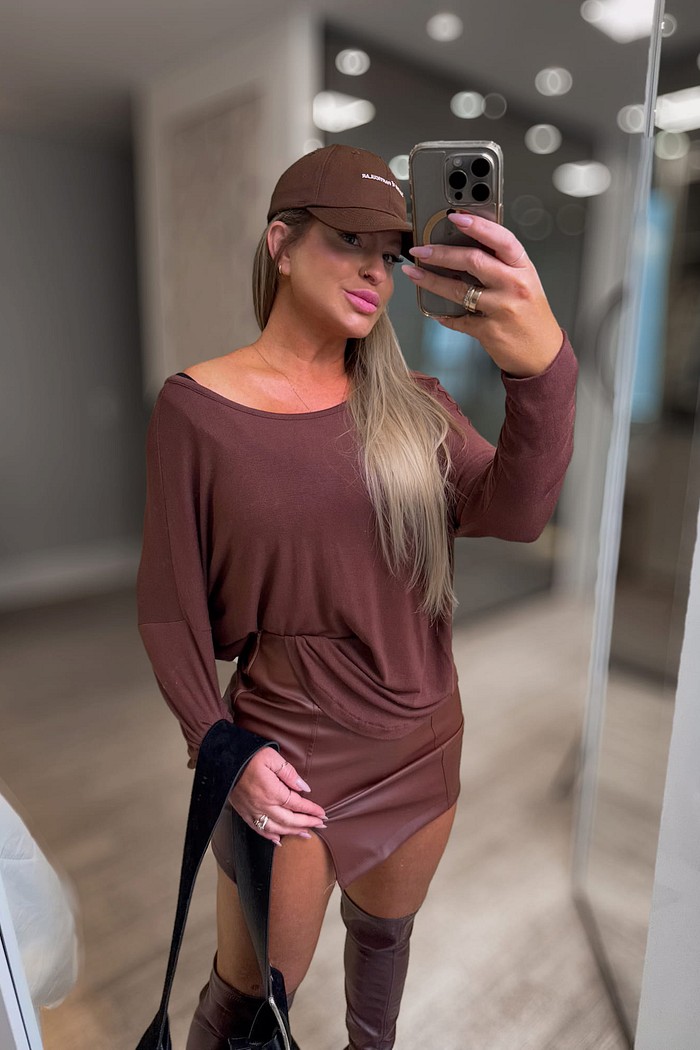 Blusa manga longa malha fina Erika