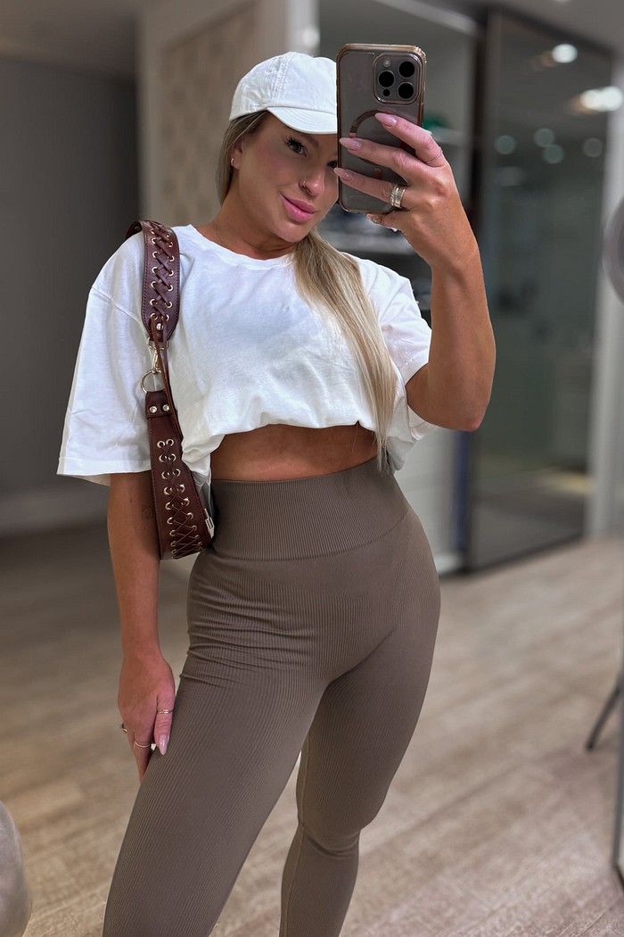 Calça legging canelada Beatrice