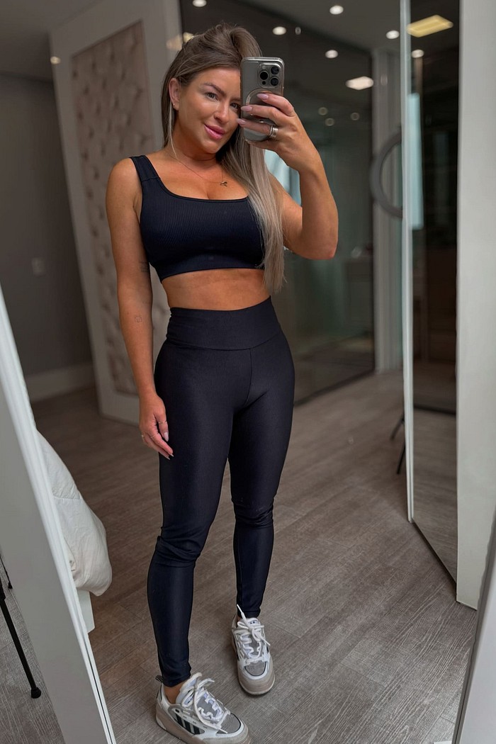 Calça legging poliamida luminous