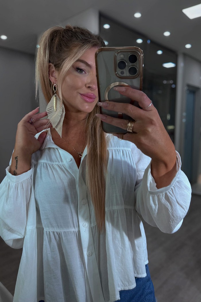 Brinco Boho Folha em Camurça