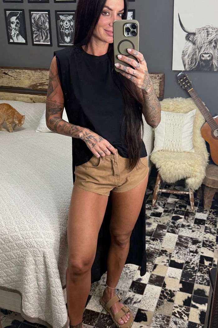 Blusa mullet alongada Tulum