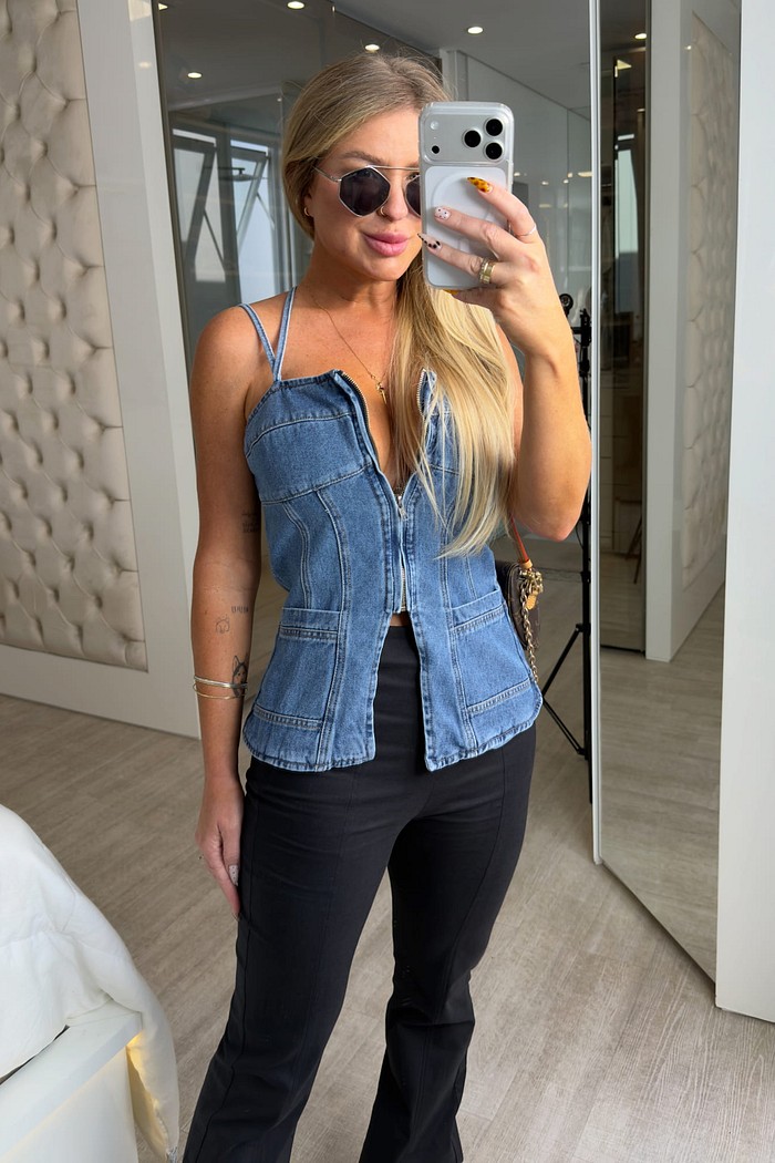 Blusa corset jeans Melissa