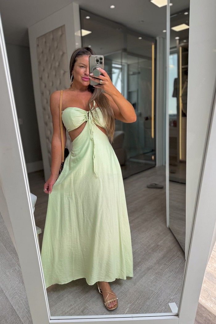 Vestido longo tomara que caia Wania