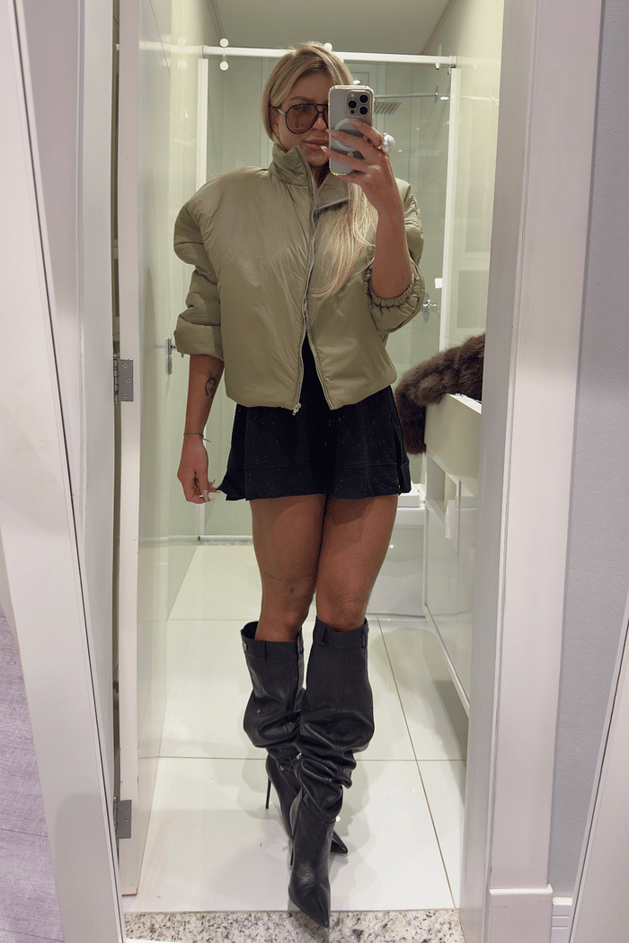 Jaqueta corta vento puffer Cleide