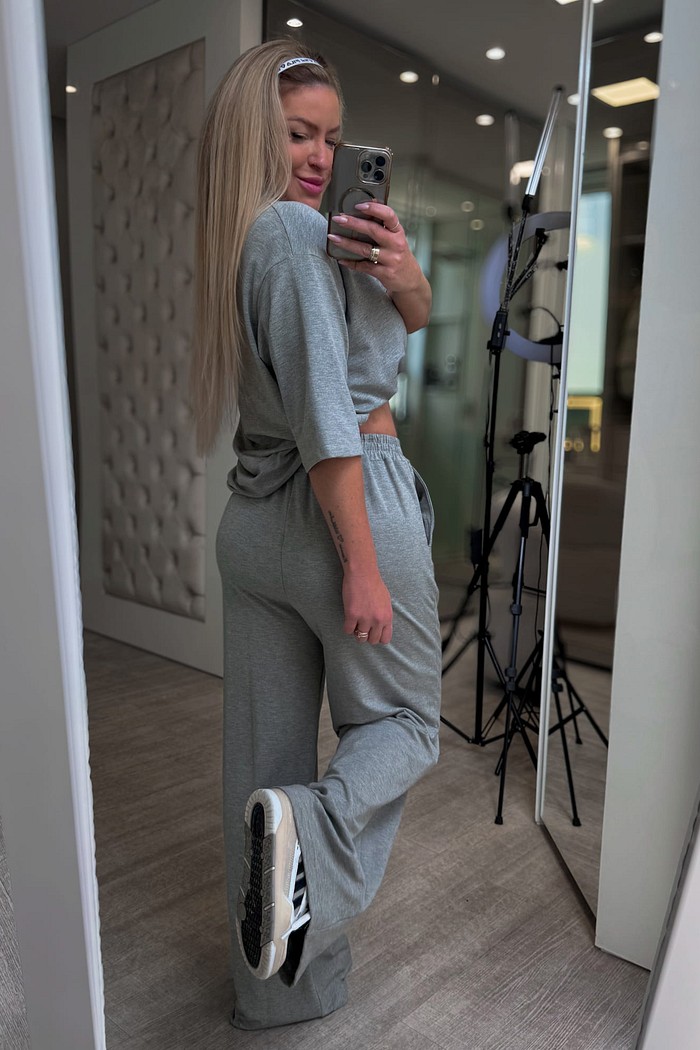 Conjunto calça e blusa manga curta Celine