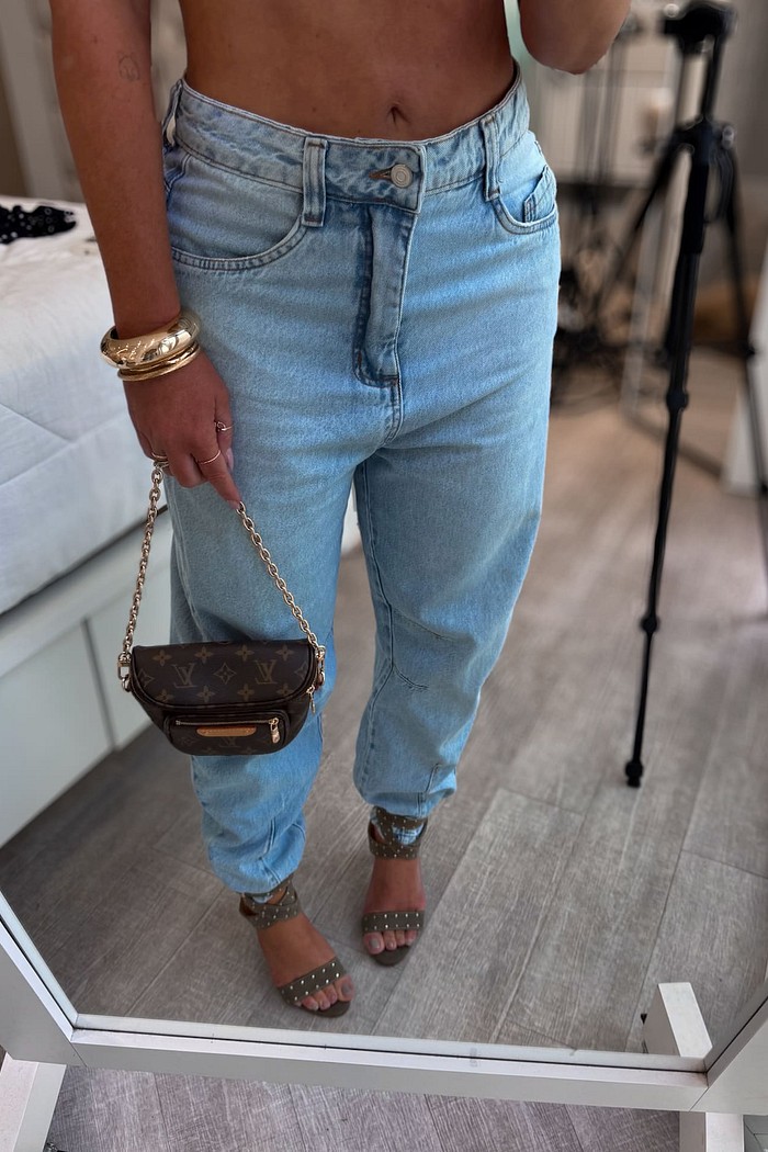 Calça jeans clochard