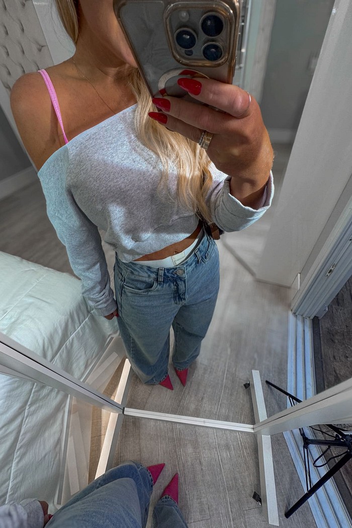 Calça jeans barrel  Lua