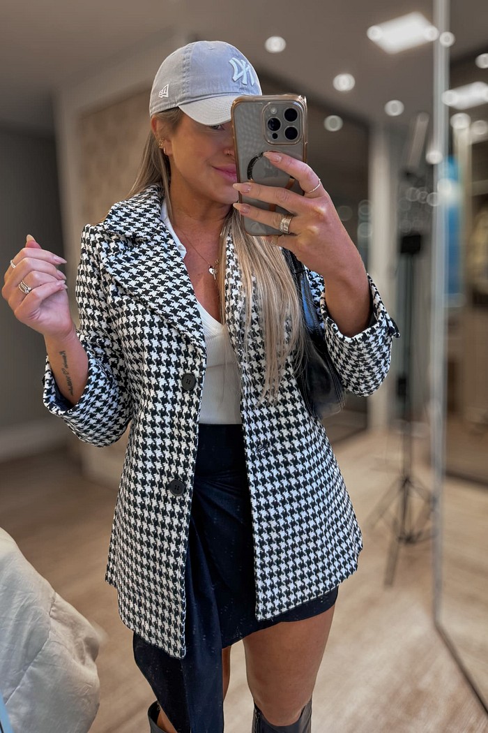 Casaco alongado lã batida Carmen