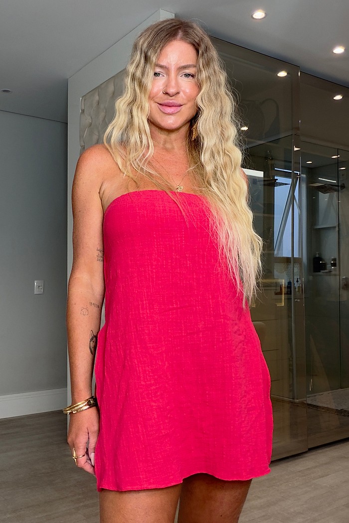 Blusa tomara que caia alongada Thassos