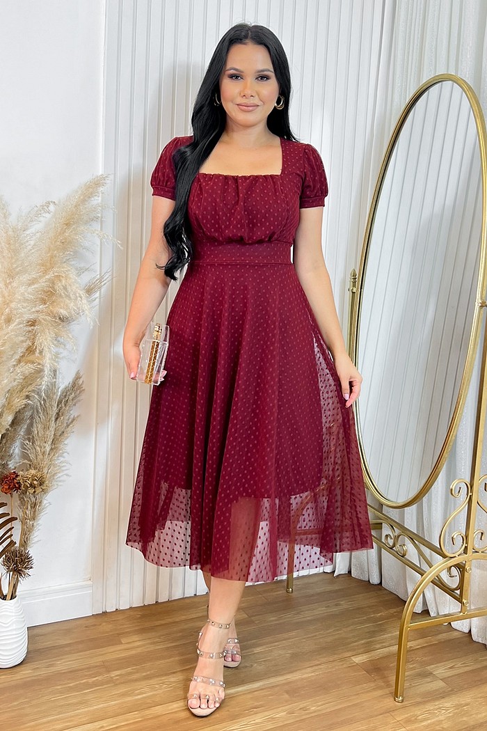 Vestido Midi Tule 0411