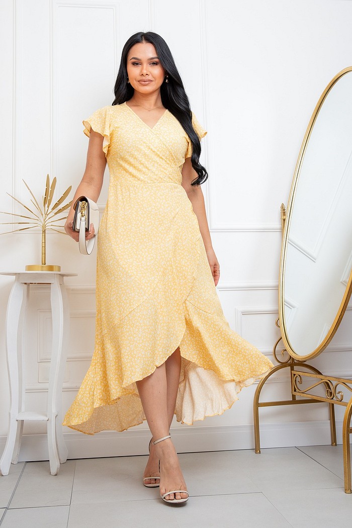 Vestido Estampado Transpassado