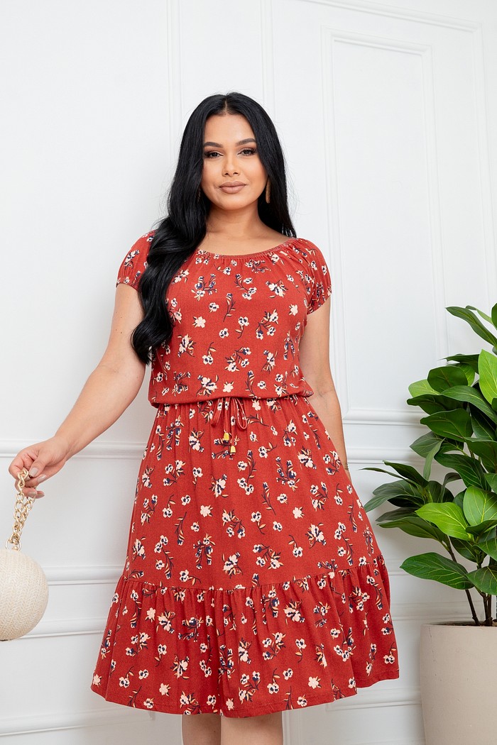 Vestido Malha Viscolycra Estampado 8440