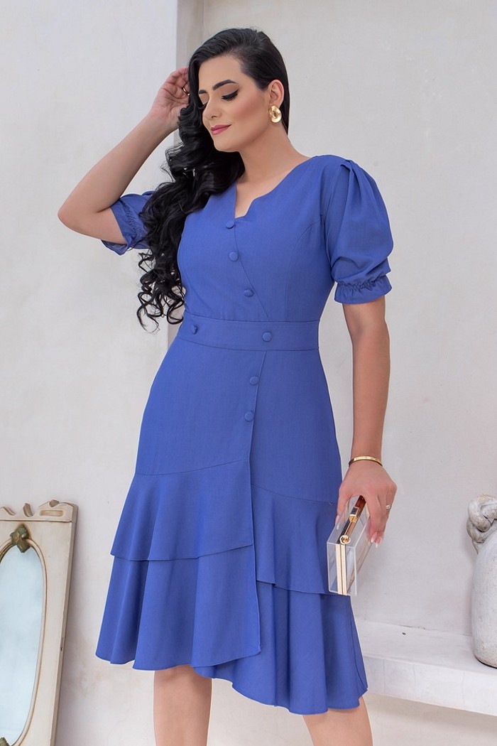 Vestido Jeans Midi Fluido