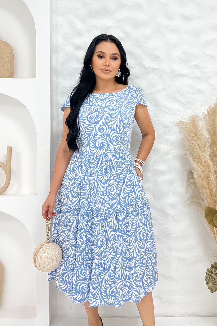 Vestido Estampado Midi 8332