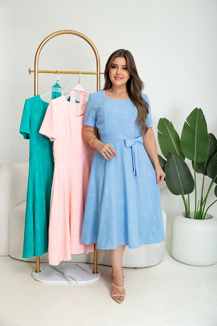 Vestido Midi Duna Bordado