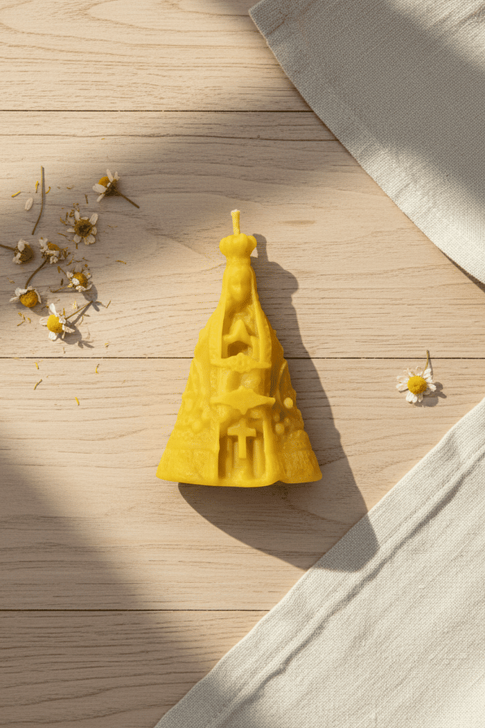 Vela Pura de Cera de Abelha - Nossa Senhora