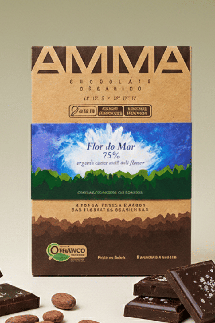 Chocolate Orgânico 75% Cacau AMMA - Flor do Mar - 80g