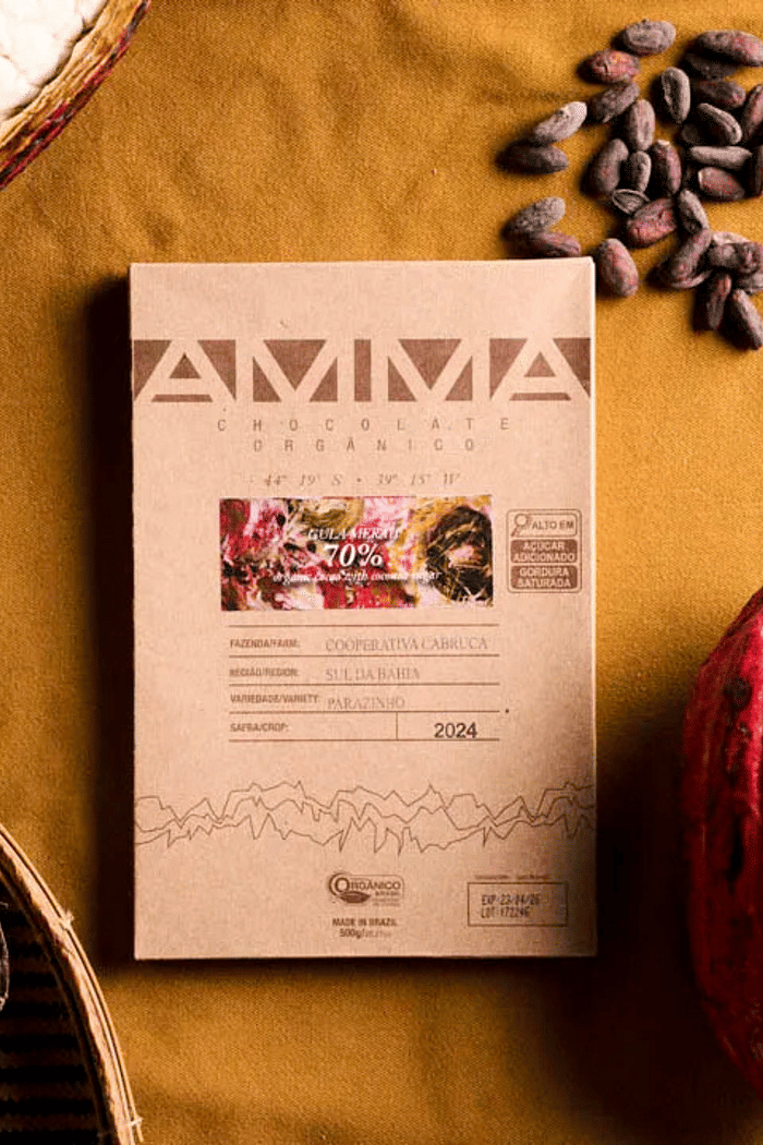 Chocolate Orgânico 70% Cacau AMMA - Gula Merah - 500g