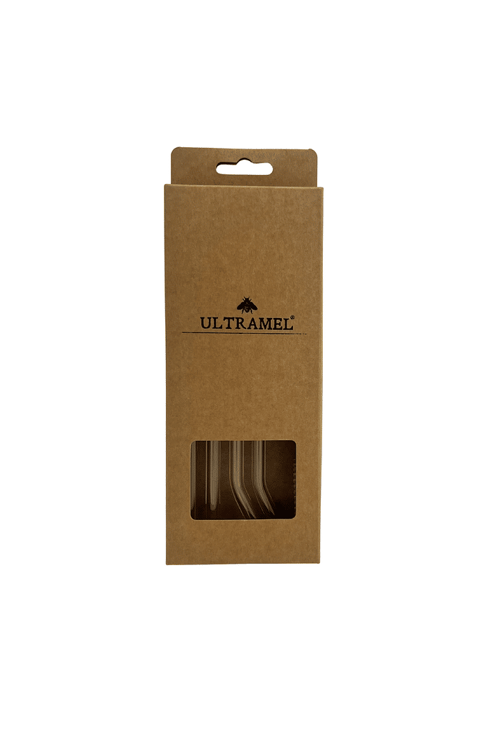 Canudo de Vidro - 4 unidades + limpador