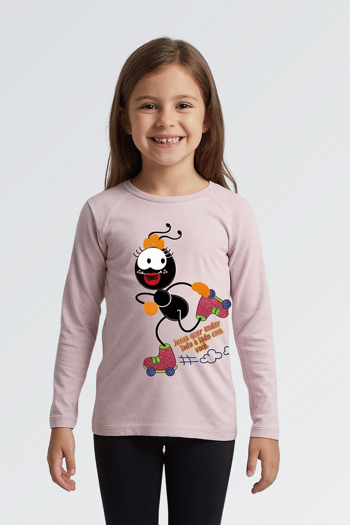 CAMISETA LADO A LADO COM VOCÊ MANGA LONGA