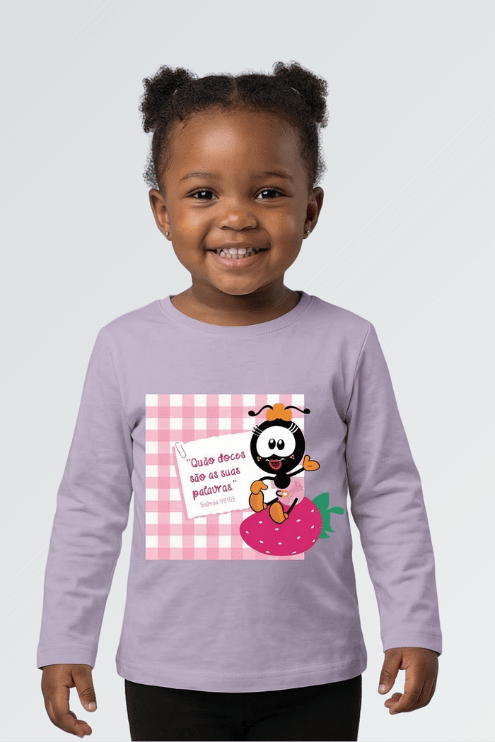 CAMISETA DOCES PALAVRAS MANGA LONGA