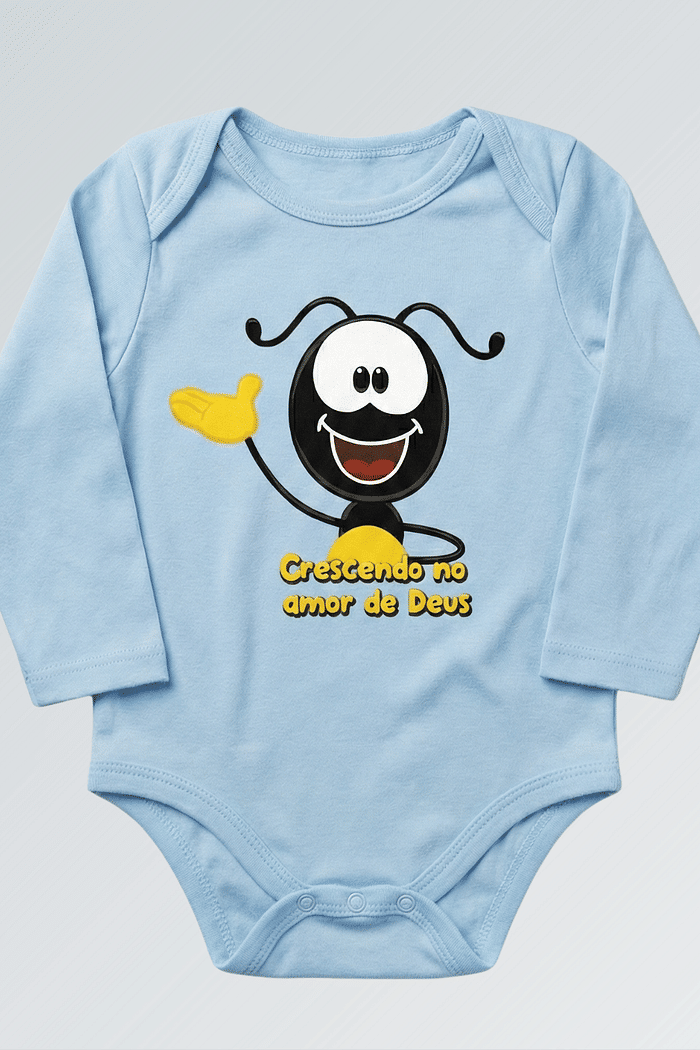 BODY CRESCENDO NO AMOR DE DEUS MANGA LONGA