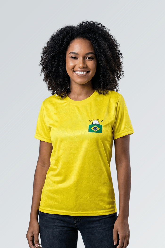 BABY LOOK DEUS AMA O BRASIL ADULTO