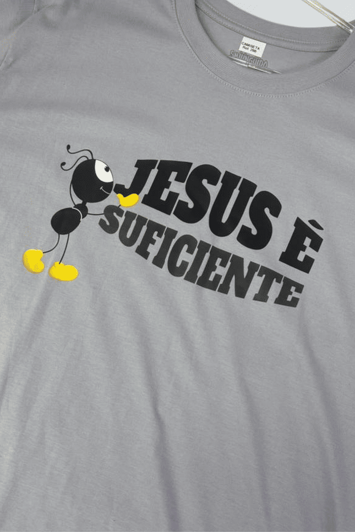 CAMISETA TRADICIONAL JESUS É O SUFICIENTE MASCULINA