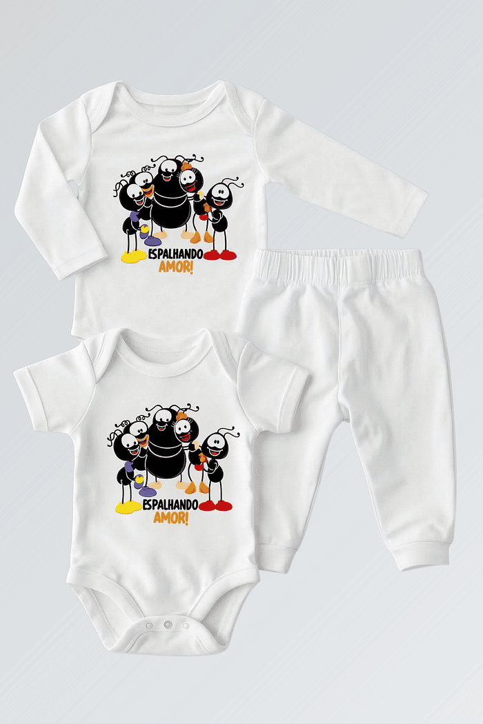 CONJUNTO 3 PEÇAS ESPALHANDO AMOR