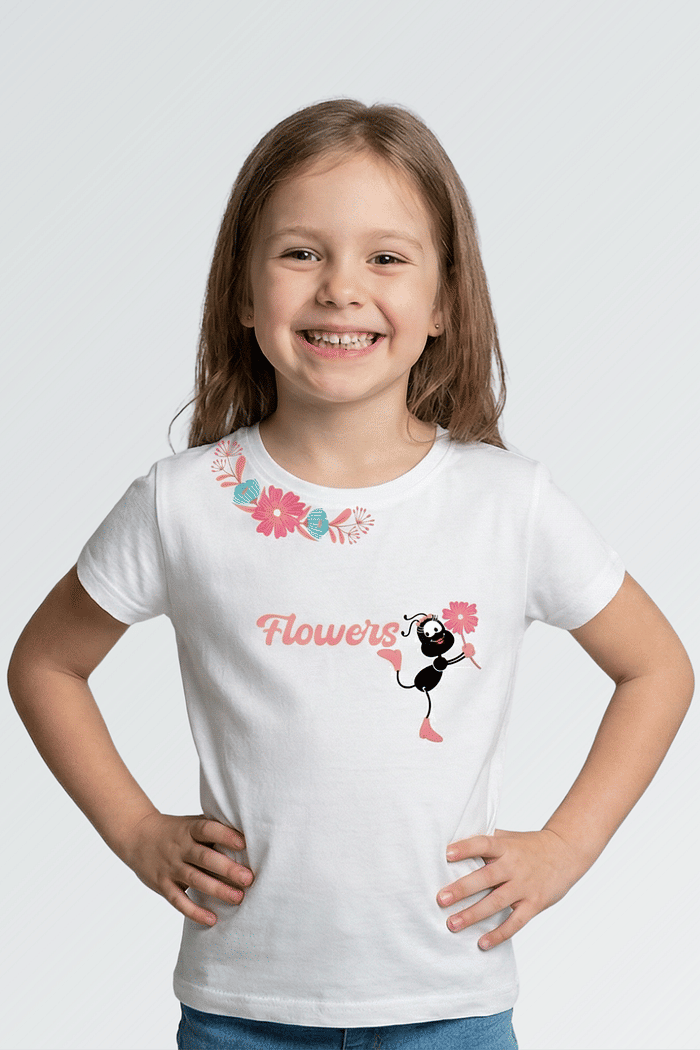 CAMISETA FLOWERS FEMININA MANGA CURTA