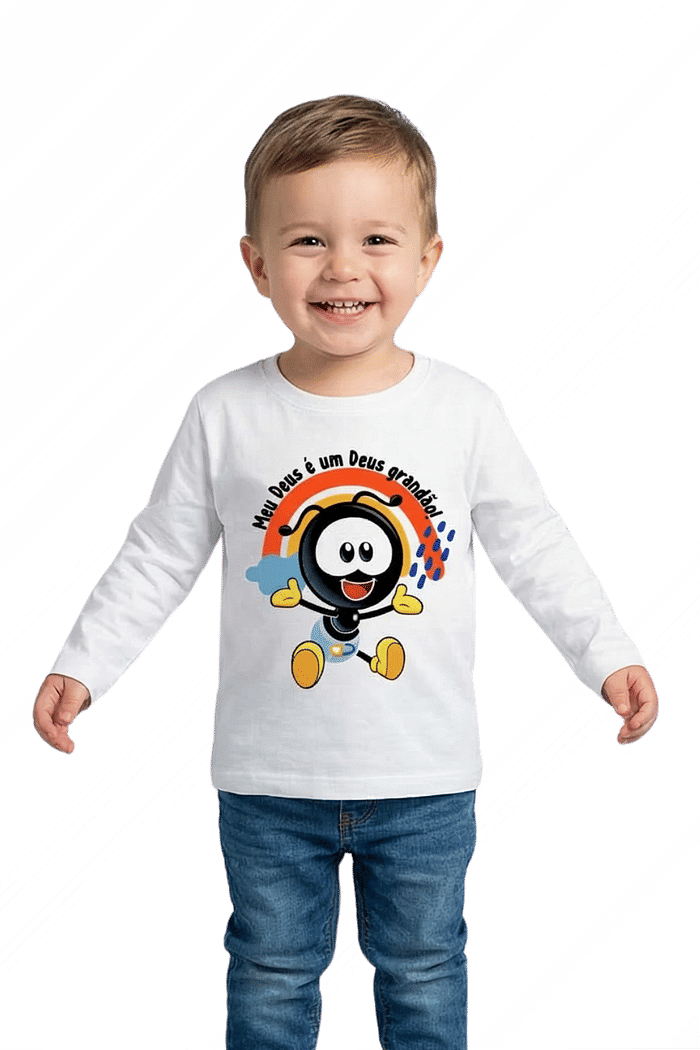 CAMISETA DEUS GRANDÃO MANGA LONGA MASCULINA