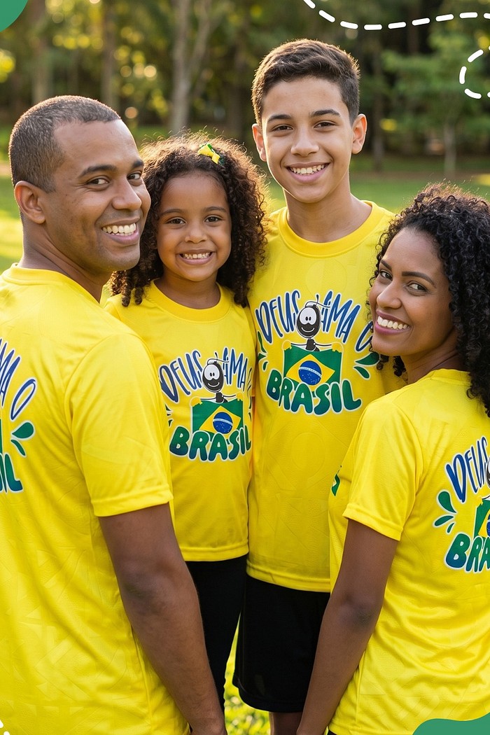 KIT FAMÍLIA TORCIDA - 3 CAMISETAS