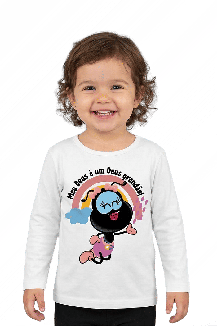 CAMISETA DEUS GRANDÃO MANGA LONGA FEMININA