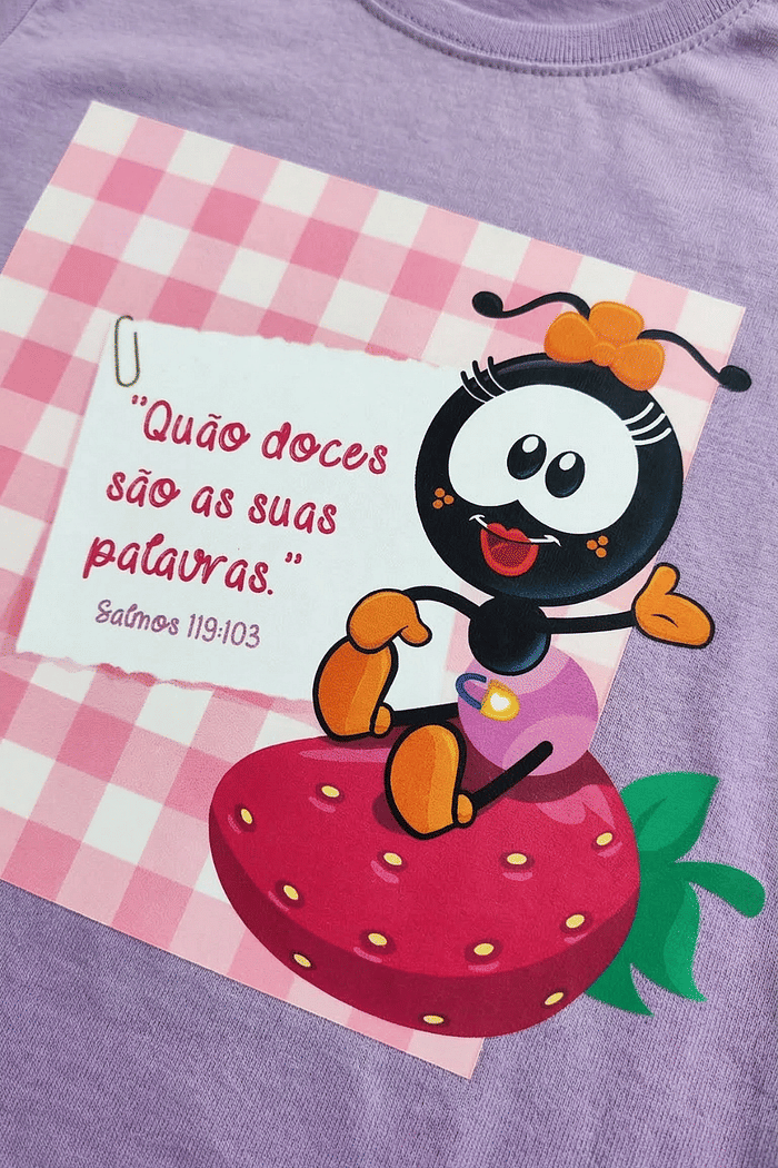 CAMISETA DOCES PALAVRAS MANGA LONGA