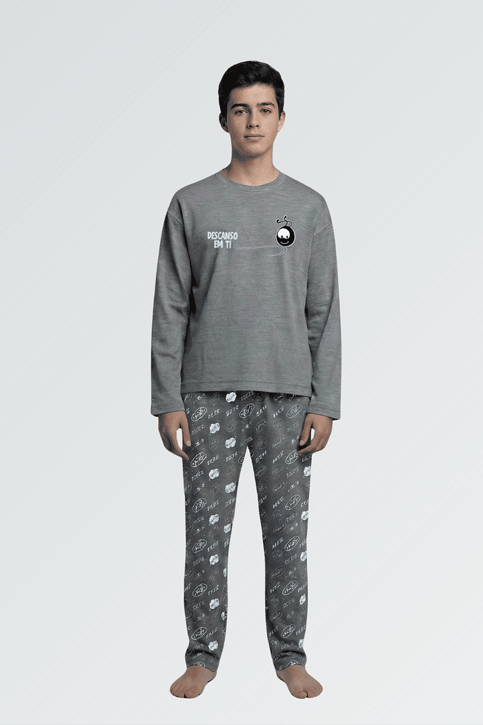 PIJAMA DESCANSO EM TI MANGA LONGA MASCULINO