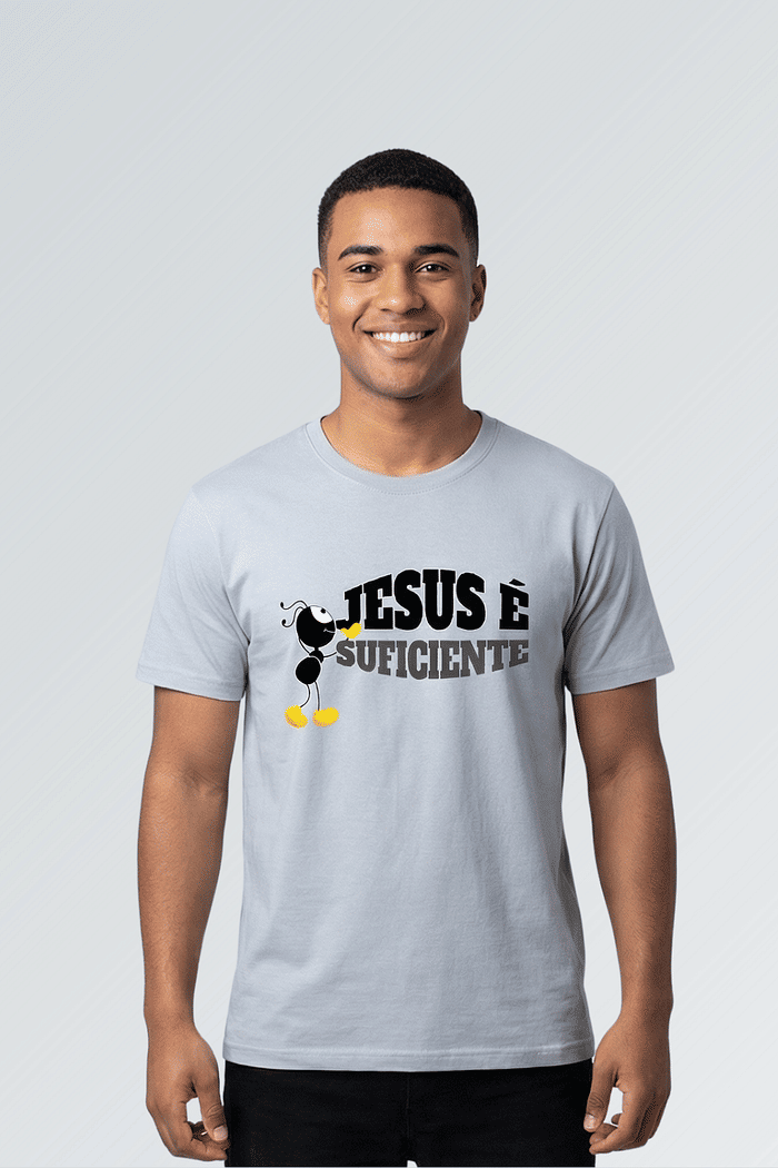CAMISETA TRADICIONAL JESUS É O SUFICIENTE MASCULINA