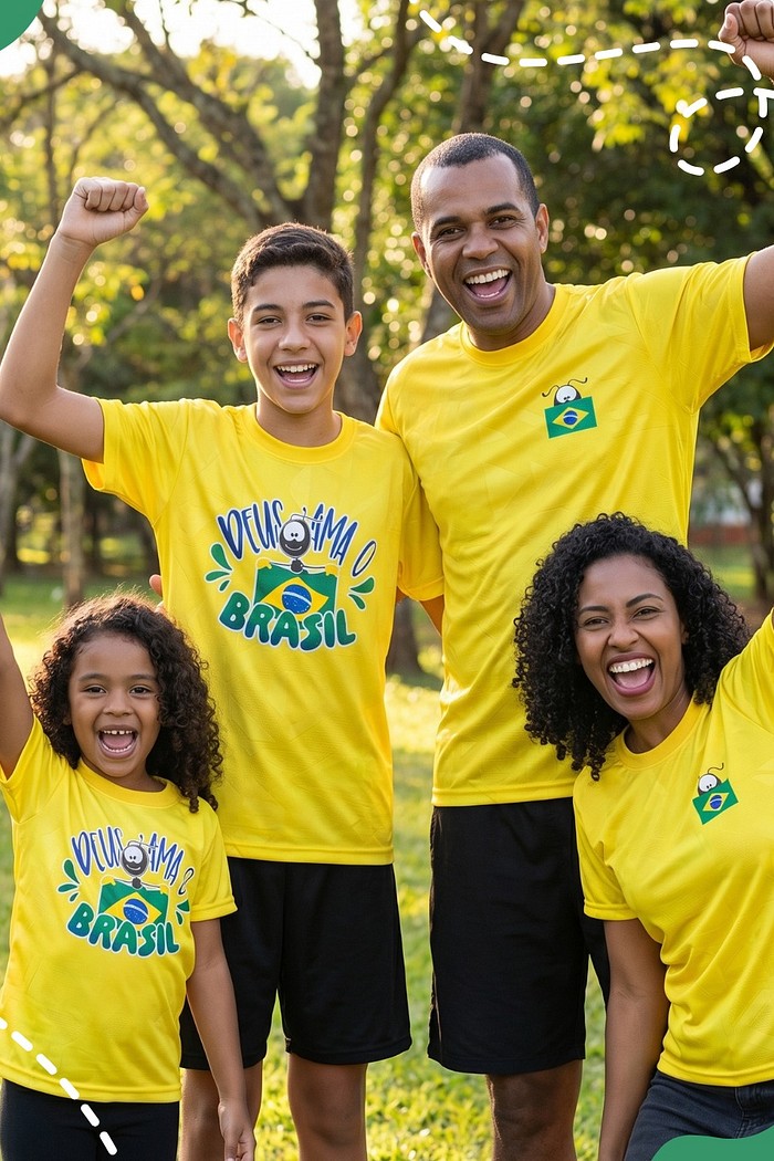 KIT FAMÍLIA TORCIDA - 3 CAMISETAS