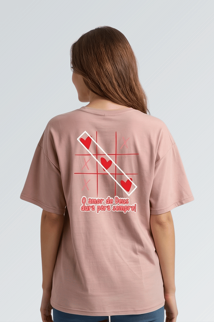 CAMISETA OVER O AMOR DE DEUS FEMININA