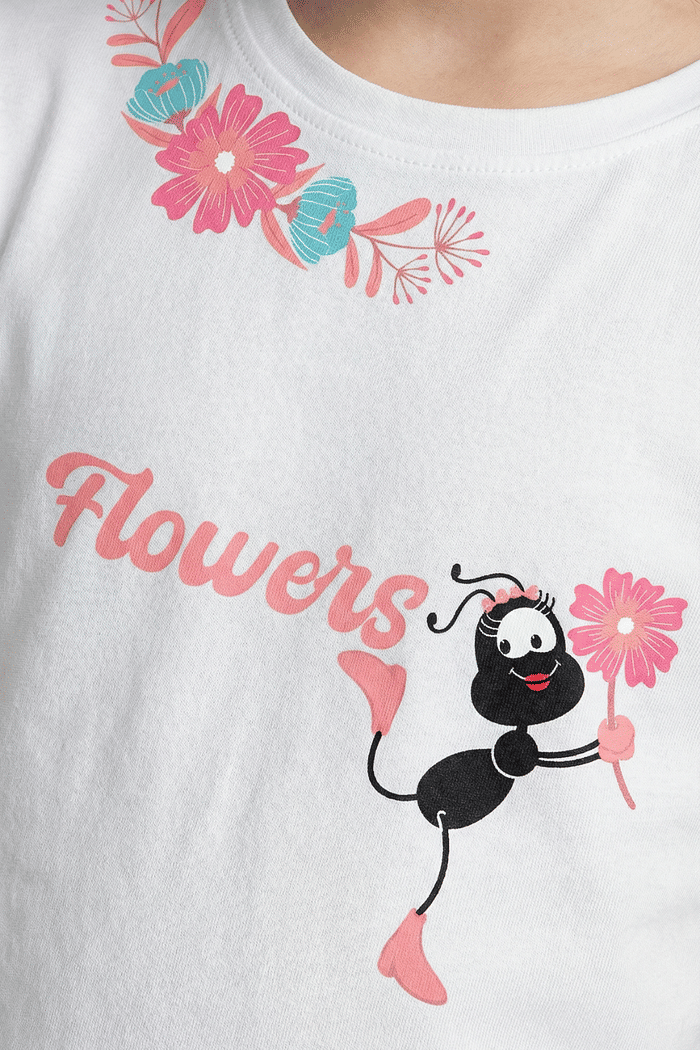 CAMISETA FLOWERS FEMININA MANGA CURTA