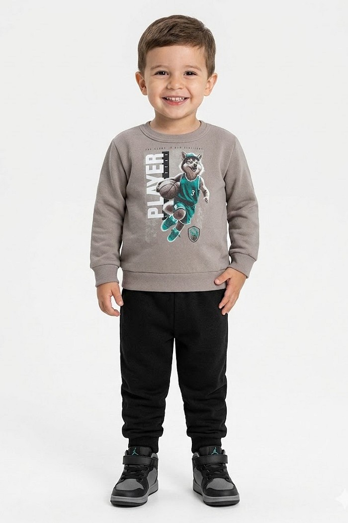 CONJUNTO MASCULINO ELIAN MOLETOM ESTAMPADO INFANTIL