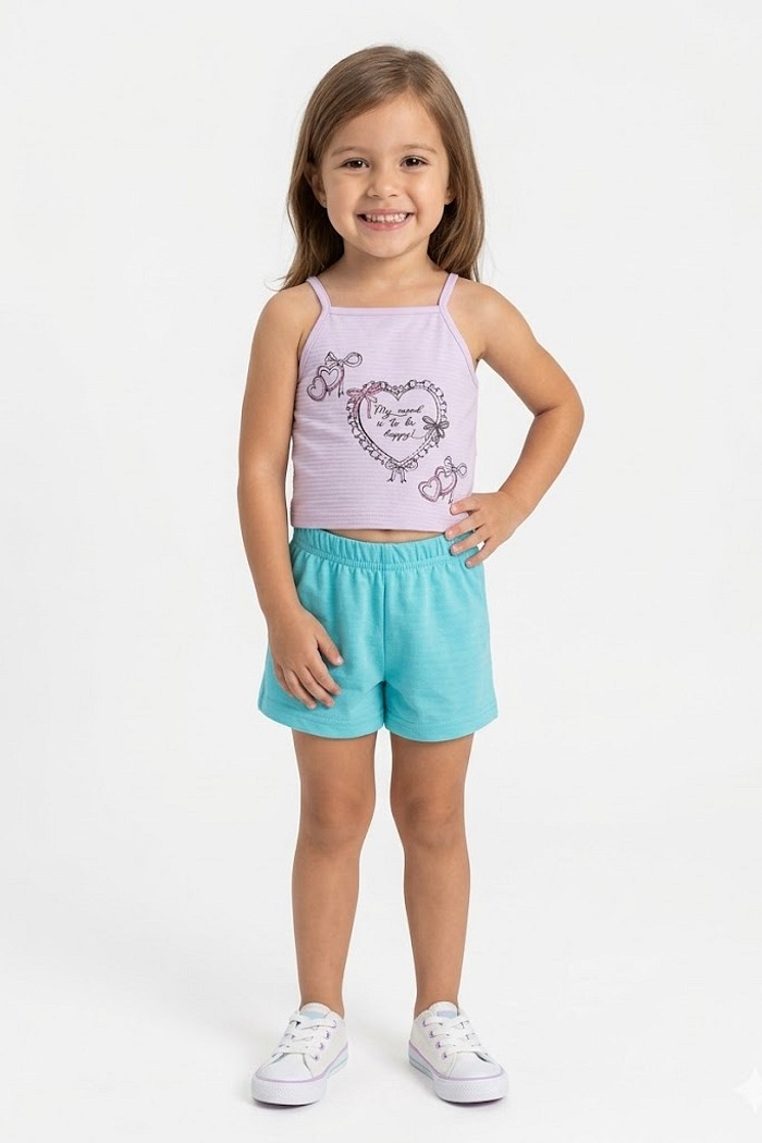 CONJ FEM LECIMAR BLUSA ALÇA SHORT MOLETINHO