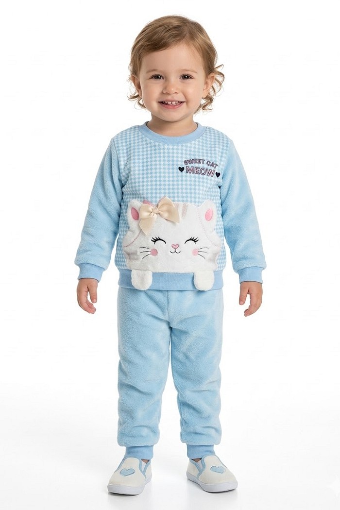 CONJ FEM TILEESUL CASACO E CALÇA EM PELO FLEECE SUBLIMADO