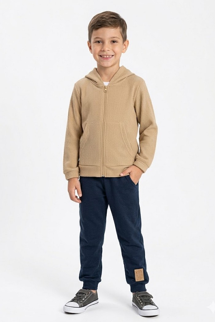 CONJ MAS TILEESUL CASACO MALHA WAFLE E CALÇA MOLETOM