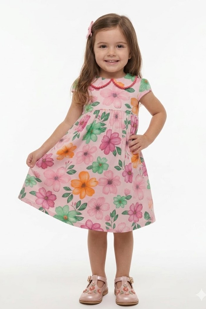 VESTIDO KYLY ROSA GOLA FLORIDO 03