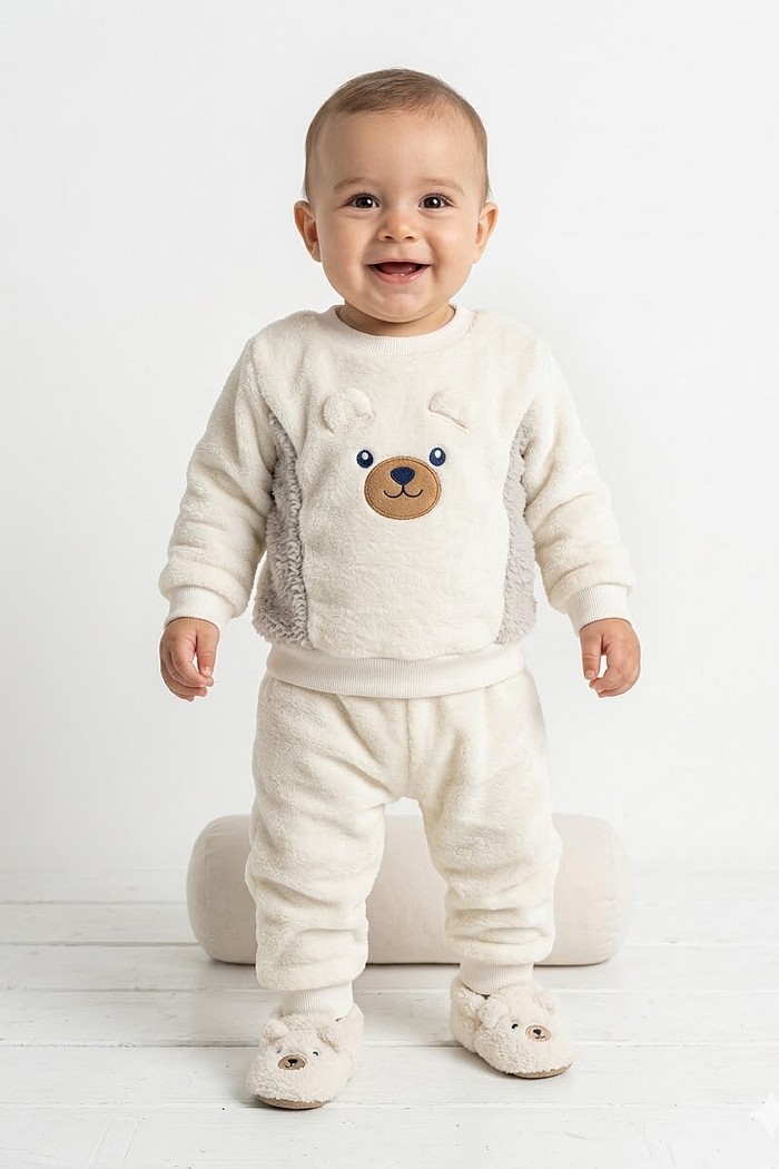 CONJ TILEESUL MAS CASACO E CALÇA PELO MARFIM URSINHO M