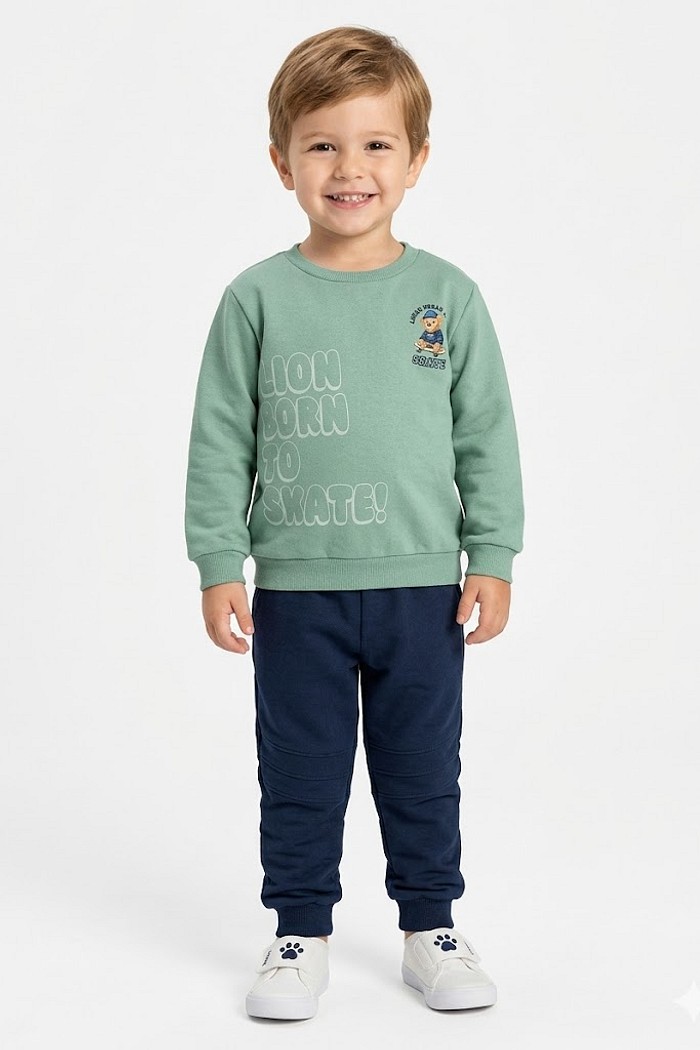 CONJ MAS TILEESUL CASACO E CALÇA MOLETOM