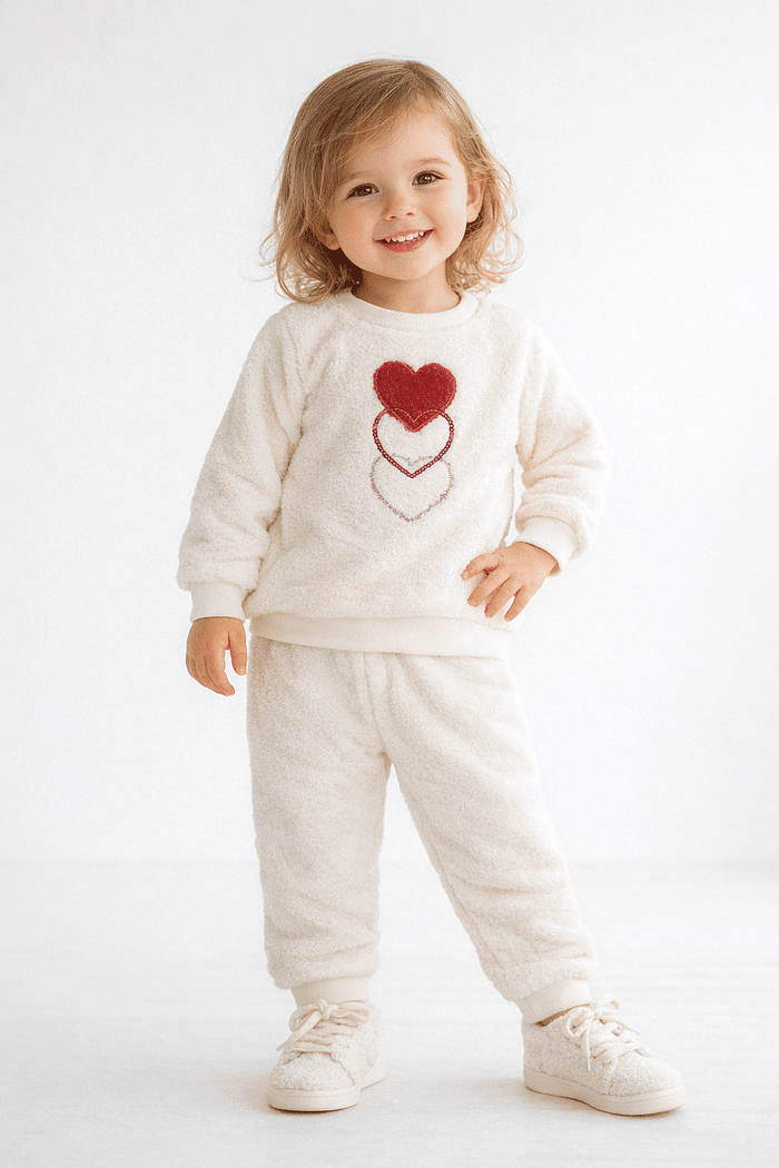 CONJ FEM TILEESUL CASACO E CALÇA EM PELO FLEECE  COM LUREX